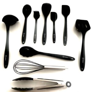 Kit Utensílios em Silicone - Preto