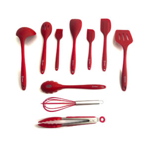 Kit Utensílios em Silicone - Vermelho