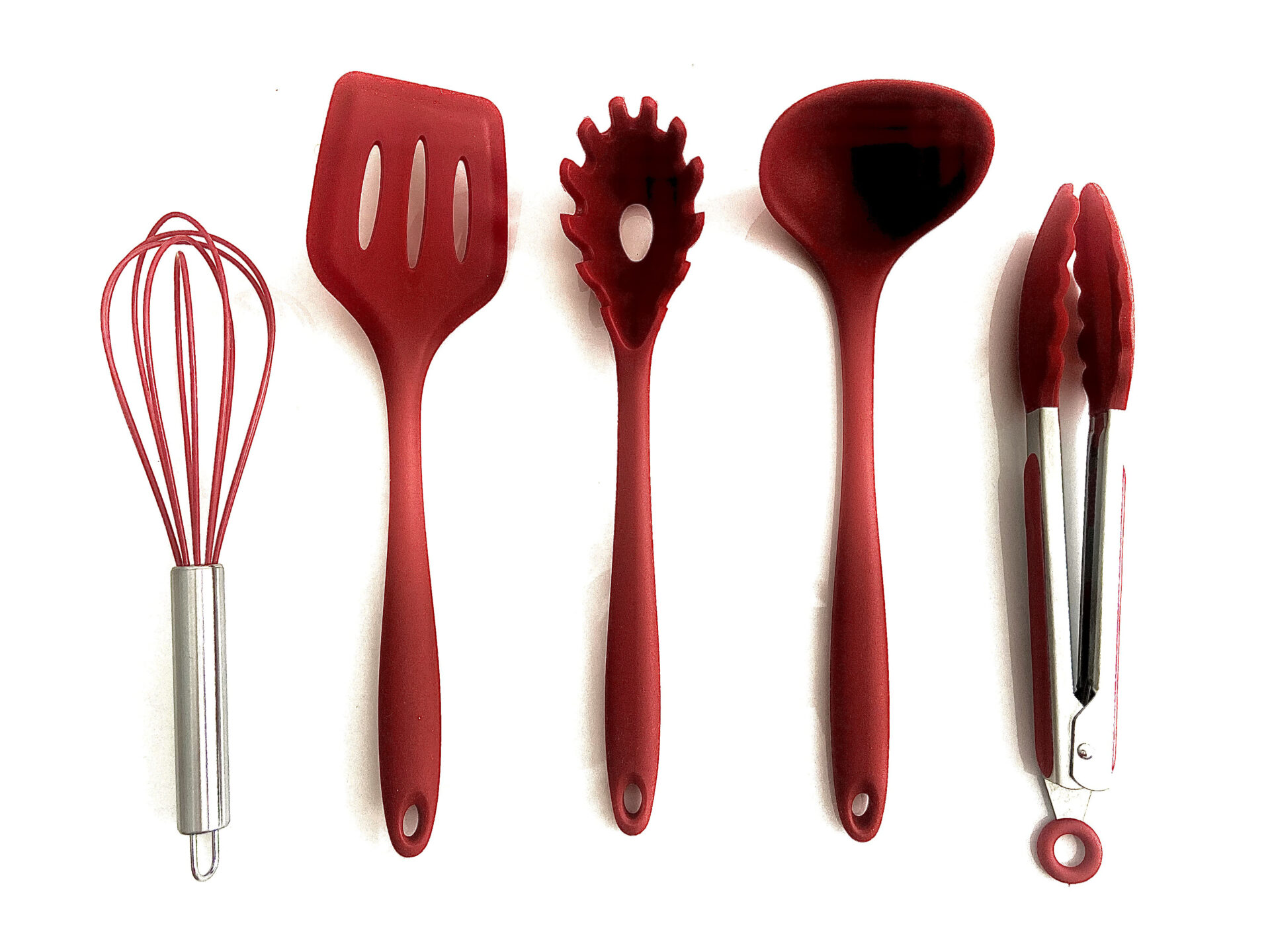 Kit Utensílios em Silicone - Vermelho - Imagem 5